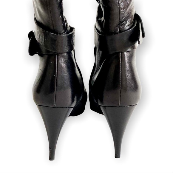 Y2K Costume National knee high leather boots with removable straps, size 38EU - Picture 11 of 16